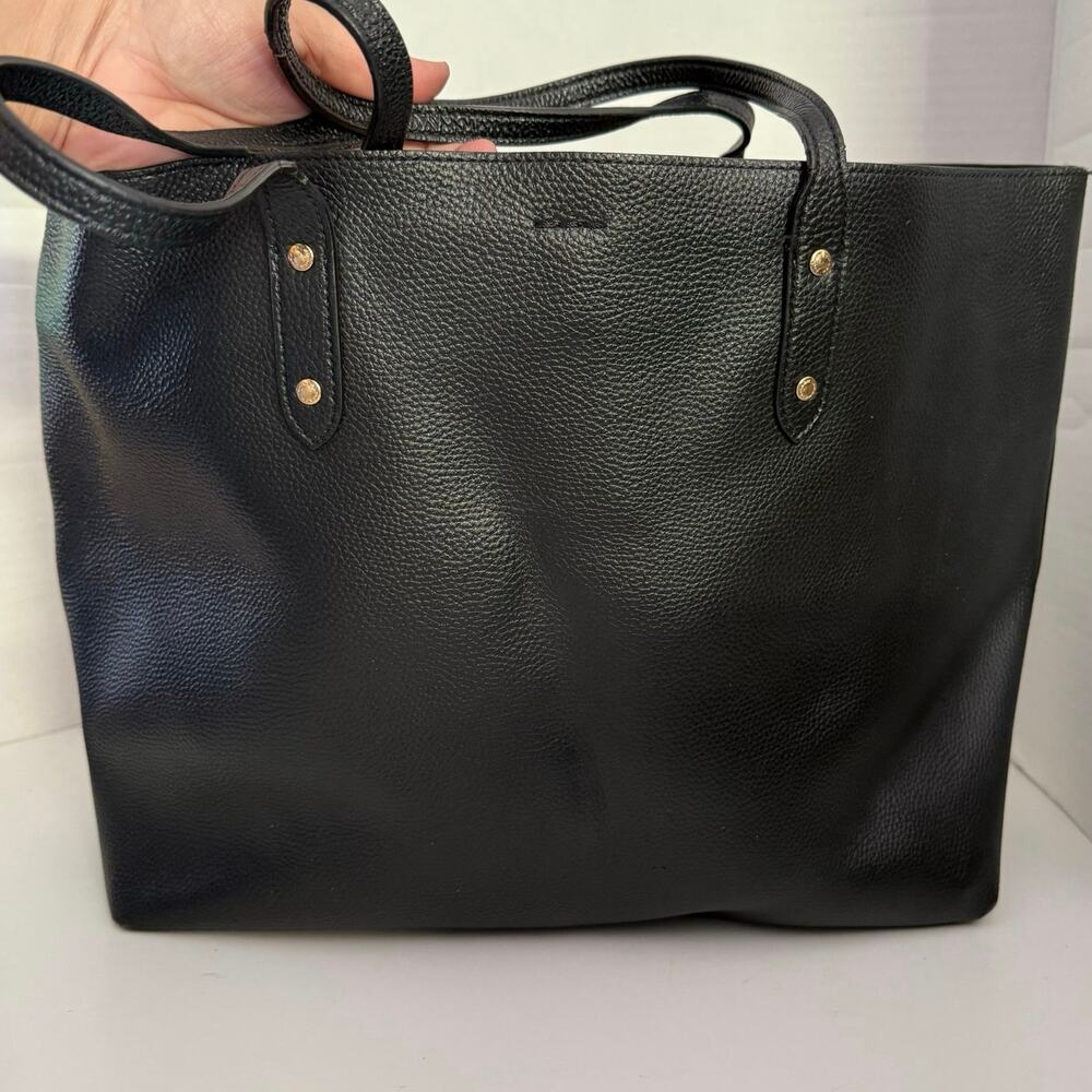 Coach Town tote bag pebbled leather extra large purse black - Picture 13 of 15